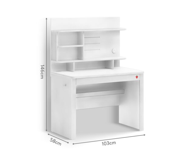 Mala studijska jedinica Varia White, dimenzije 102 x 71 x 21 cm