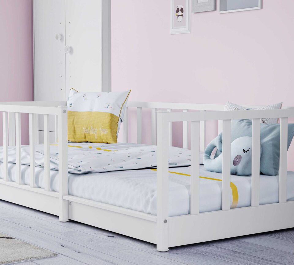 Ograjice in vstop na postelji Montes White