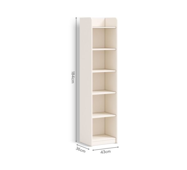 Odprt knjižni poličnik Varia Cream, 43 x 184 x 36 cm