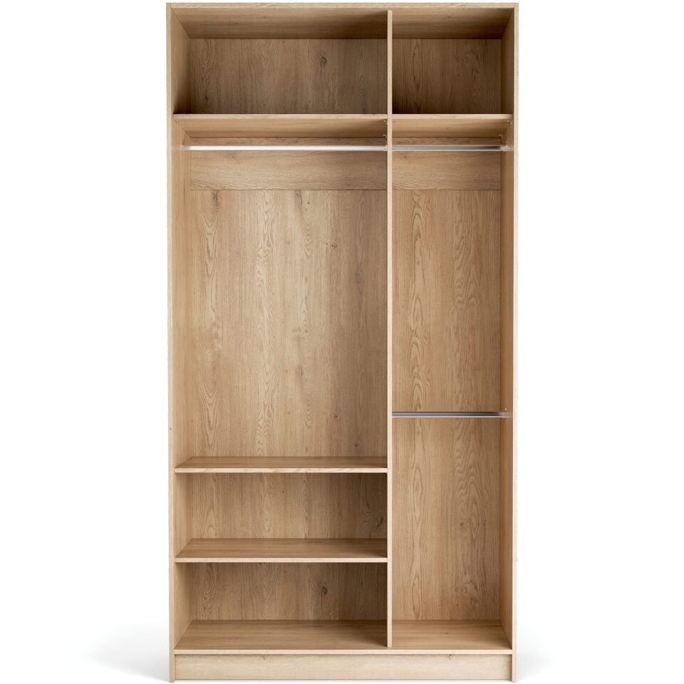 Odprta garderobna omara Stor 125 x 240 cm, notranja oprema Easy