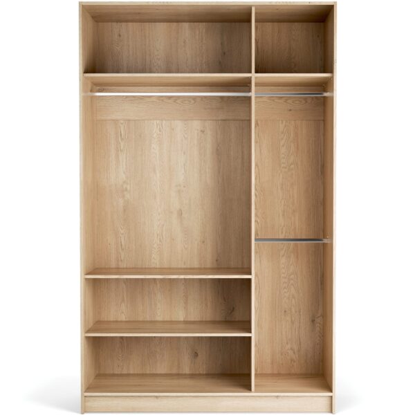 Odprta garderobna omara Stor 140 x 225 cm, notranja oprema Easy