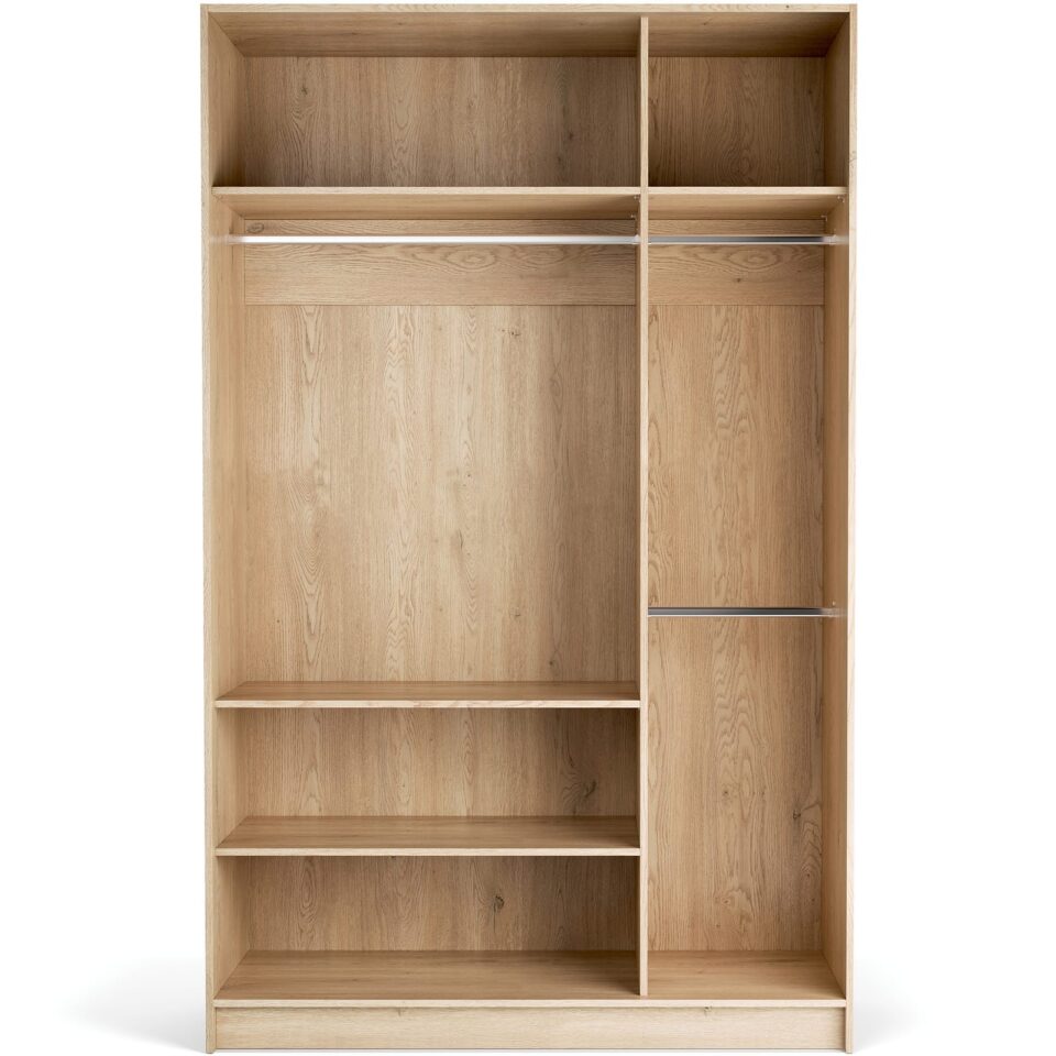 Odprta garderobna omara Stor 140 x 225 cm, notranja oprema Easy