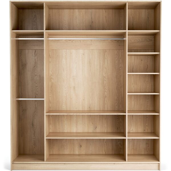 Odprta garderobna omara Stor 200 x 225 cm, notranja oprema Easy