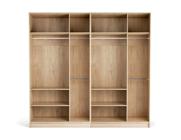 Odprta garderobna omara Stor 250 x 225 cm, notranja oprema Easy/Easy