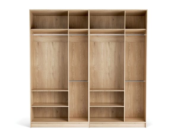 Odprta garderobna omara Stor 250 x 240 cm, notranja oprema Easy/Easy