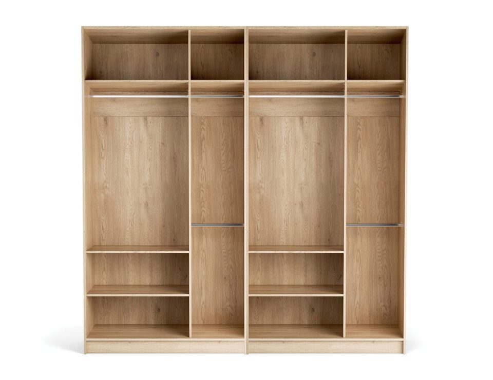 Odprta garderobna omara Stor 250 x 240 cm, notranja oprema Easy/Easy