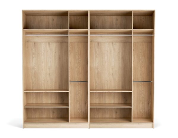 Odprta garderobna omara Stor 280 x 240 cm, notranja oprema Easy/Easy