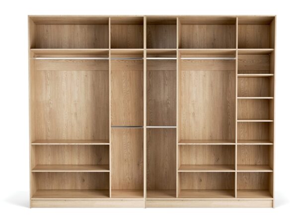 Odprta garderobna omara Stor 300 x 225 cm, notranja oprema Easy/Easy