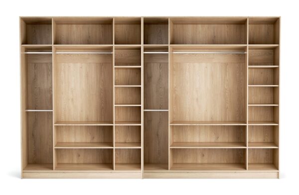 Odprta garderobna omara Stor 375 x 225 cm, notranja oprema Easy/Easy