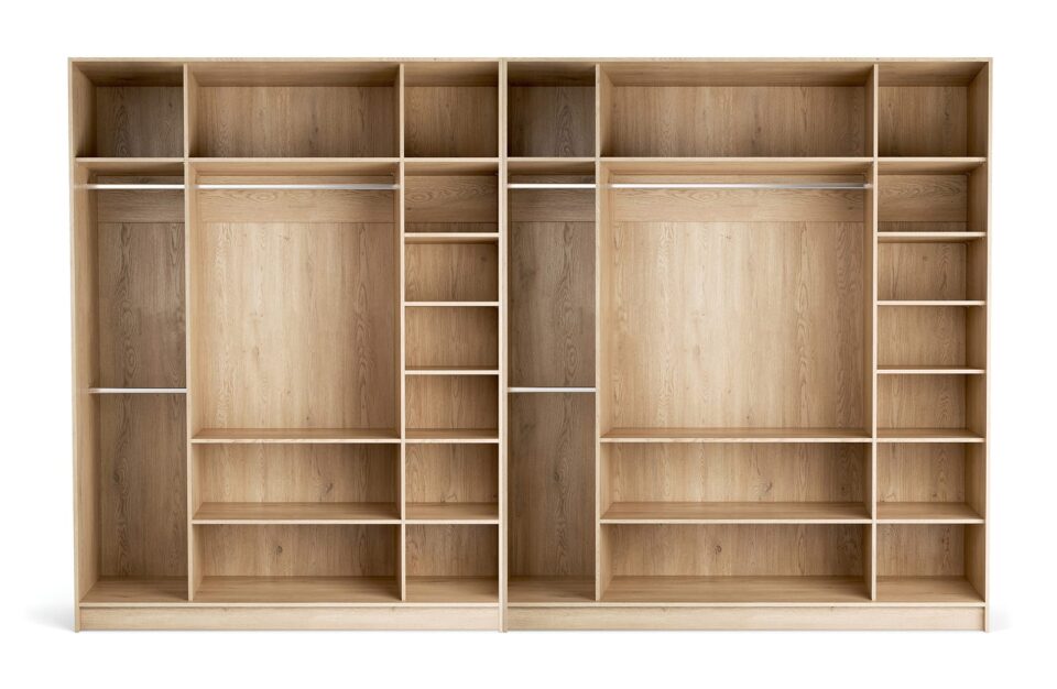 Odprta garderobna omara Stor 375 x 225 cm, notranja oprema Easy/Easy