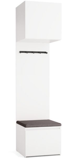 Omara z nišo Stor, belo ogrodje, vrata bela, 240 cm