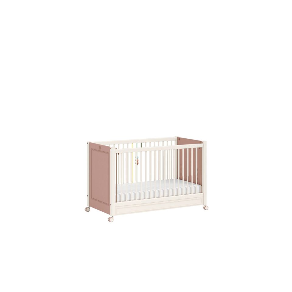 Otroška posteljica Baby Elegance na kolesih, 60 x 120 cm