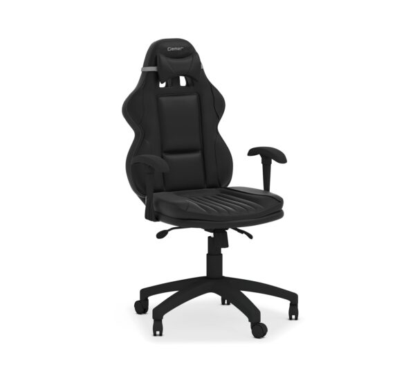 Otroški pisalni stol Gamer, črn