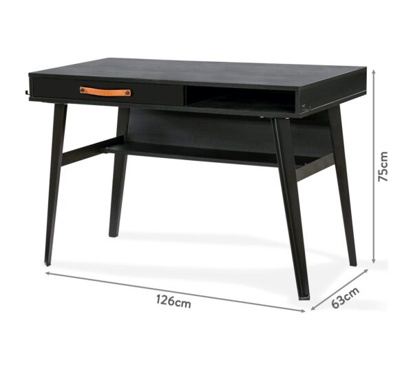 Radni stol Dark Metal Line, dimenzije 120 x 75 x 63 cm