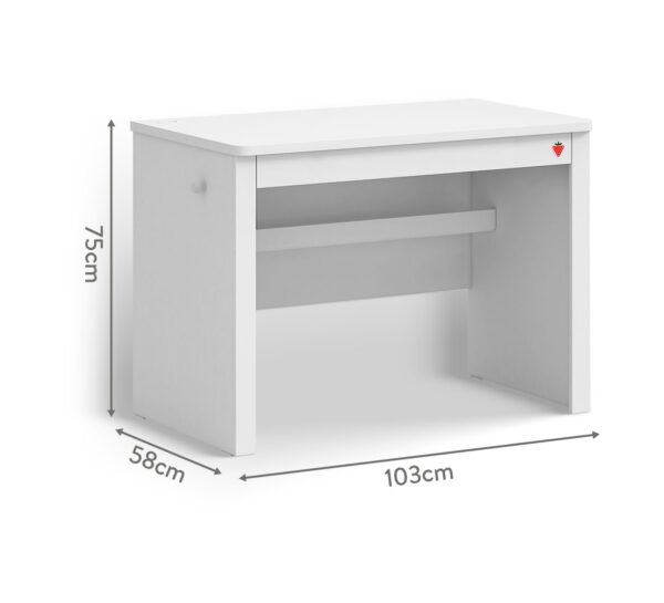 Radni stol Varia White, dimenzije 103 x 75 x 58 cm