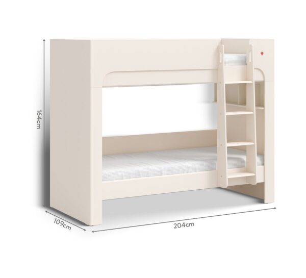 Krevet na kat Varia Cream Nest, 90 x 200 cm, s ladicom po izboru