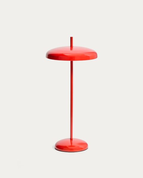 Namizna svetilka Porte, prenosna, aluminij, na baterijo, višina 35 cm