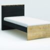 Postelja Black 100 x 200 cm z ravnim vzglavjem