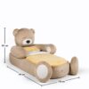 Postelja Teddy na belem ozadju z merami 118 x 191 x 101 cm