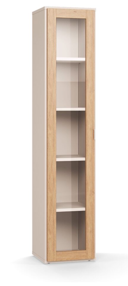 Ozka vitrina Simple, Hrast
