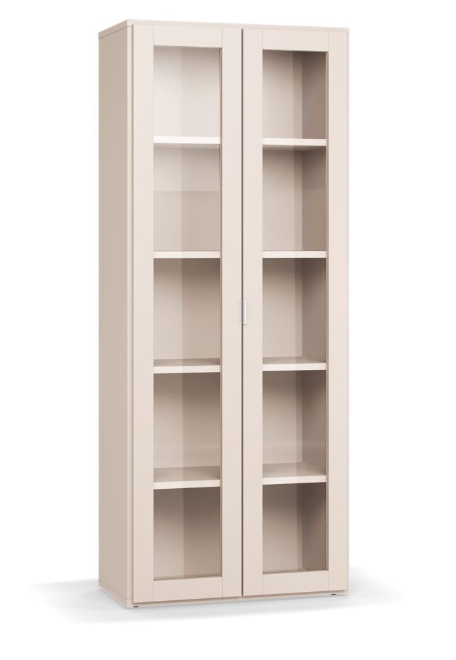 Široka vitrina Simple, Peščeno bež