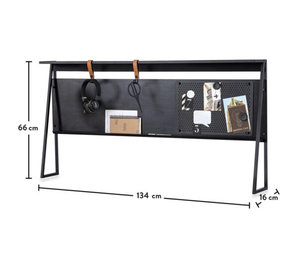Studijska jedinica Dark Metal, dimenzije 134 x 66 x 16 cm