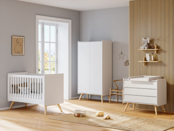 Dvodelna omara Vintage, hrast ali bela