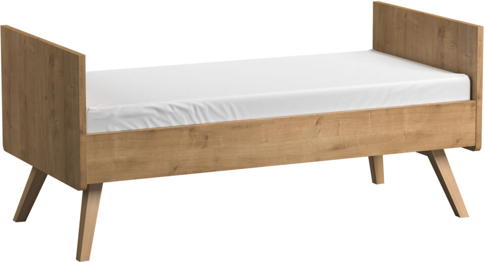 Otroška posteljica Vintage, 60 x 120 ali 70 x 140 cm, hrast ali bela