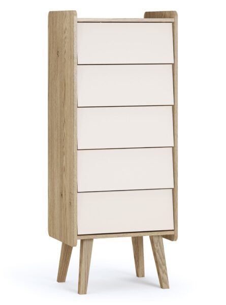 Uska komoda Vintage Fresh s pet ladica