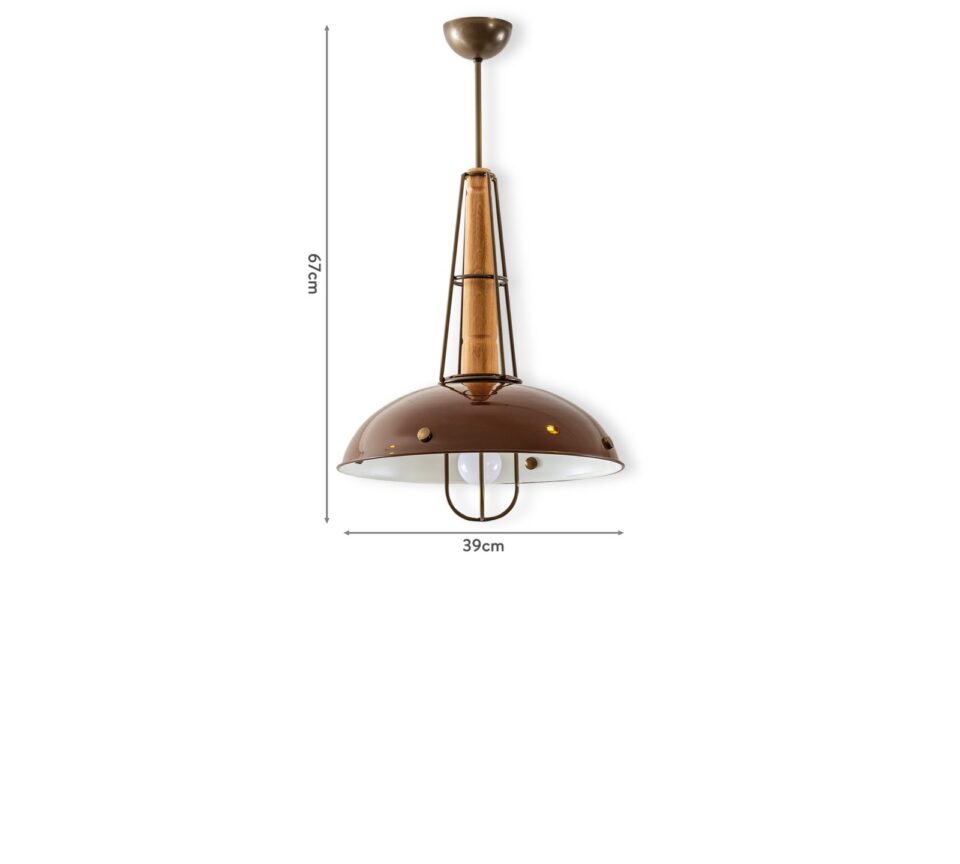 Mere visečega svetila Elegans: višina 67 cm, premer 39 cm