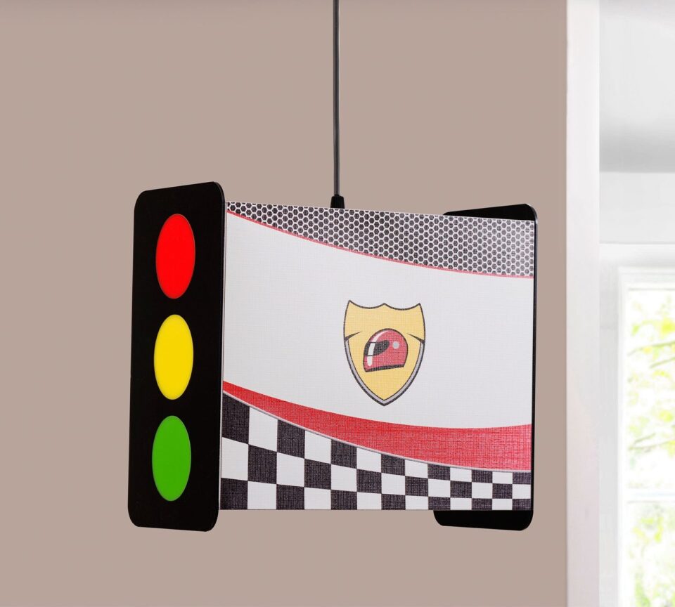 Viseče svetilo Traffic Light z rdečo, rumeno in zeleno lučjo semaforja