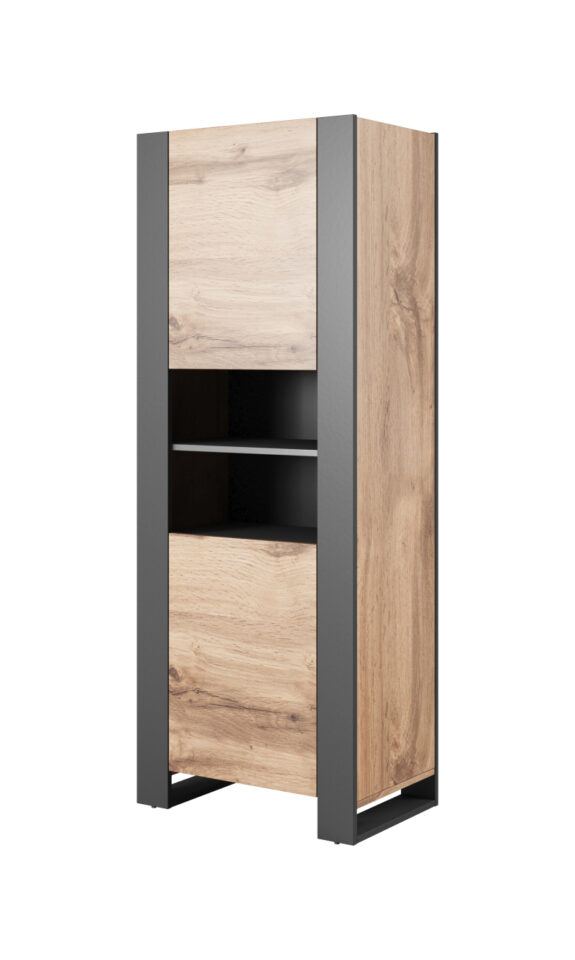 Visoka omarica Wood, hrast wotan in antracit