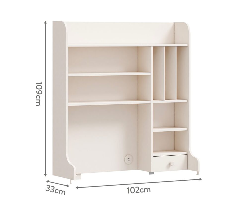 Visoka študijska enota Varia Cream, 102 x 108 x 33 cm
