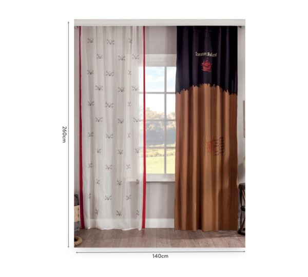 Zavese Pirate: tančica in zavesa 140 x 260 cm
